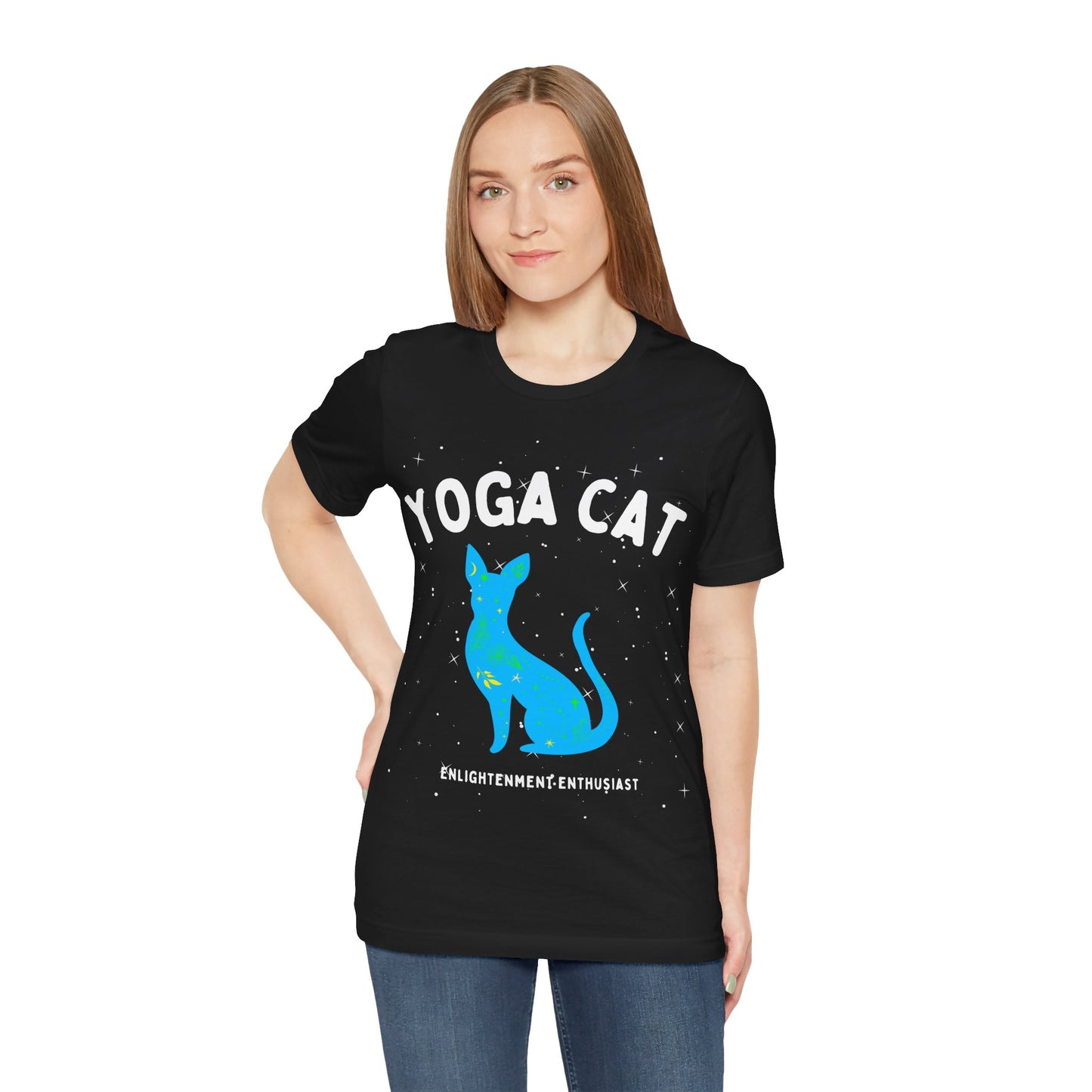 Yoga Cat T-Shirt - Arjuna Rigby Art and Lifestyle Store