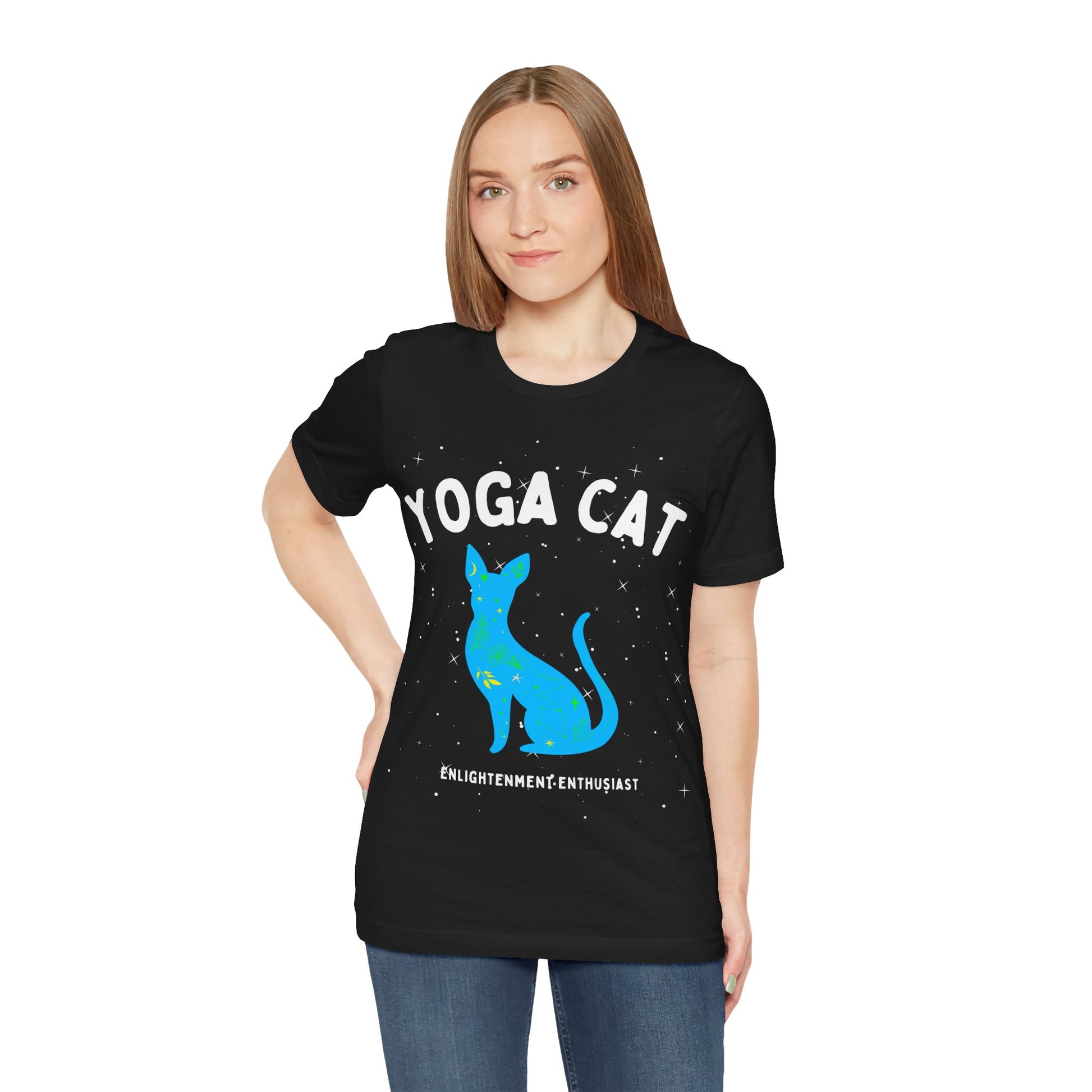 Yoga Cat T-Shirt - Arjuna Rigby Art and Lifestyle Store