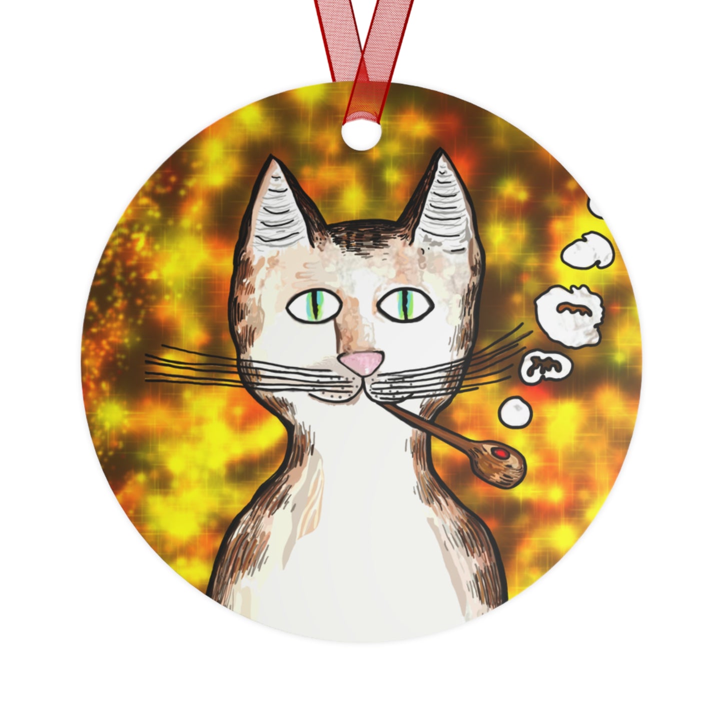 Gentleman's Cat metal ornament