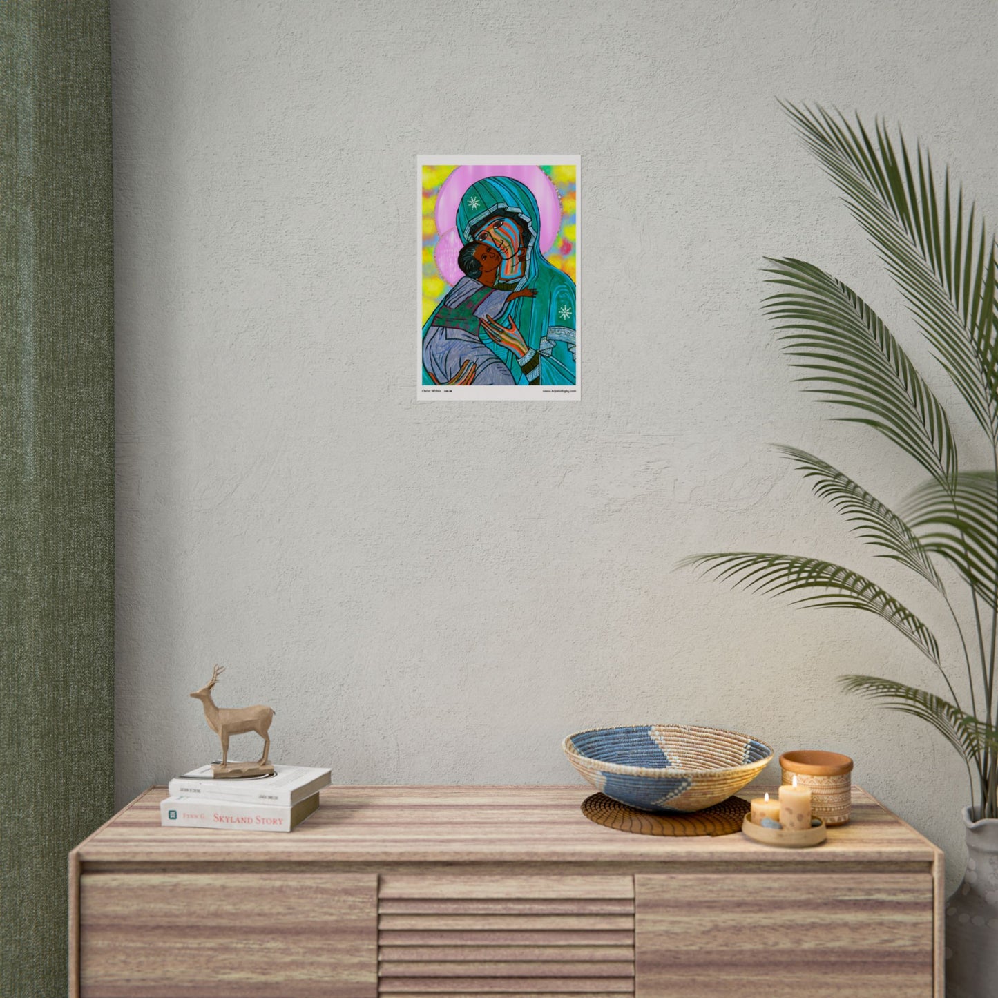 Christ Within Turquoise Rolled Fine Art Print