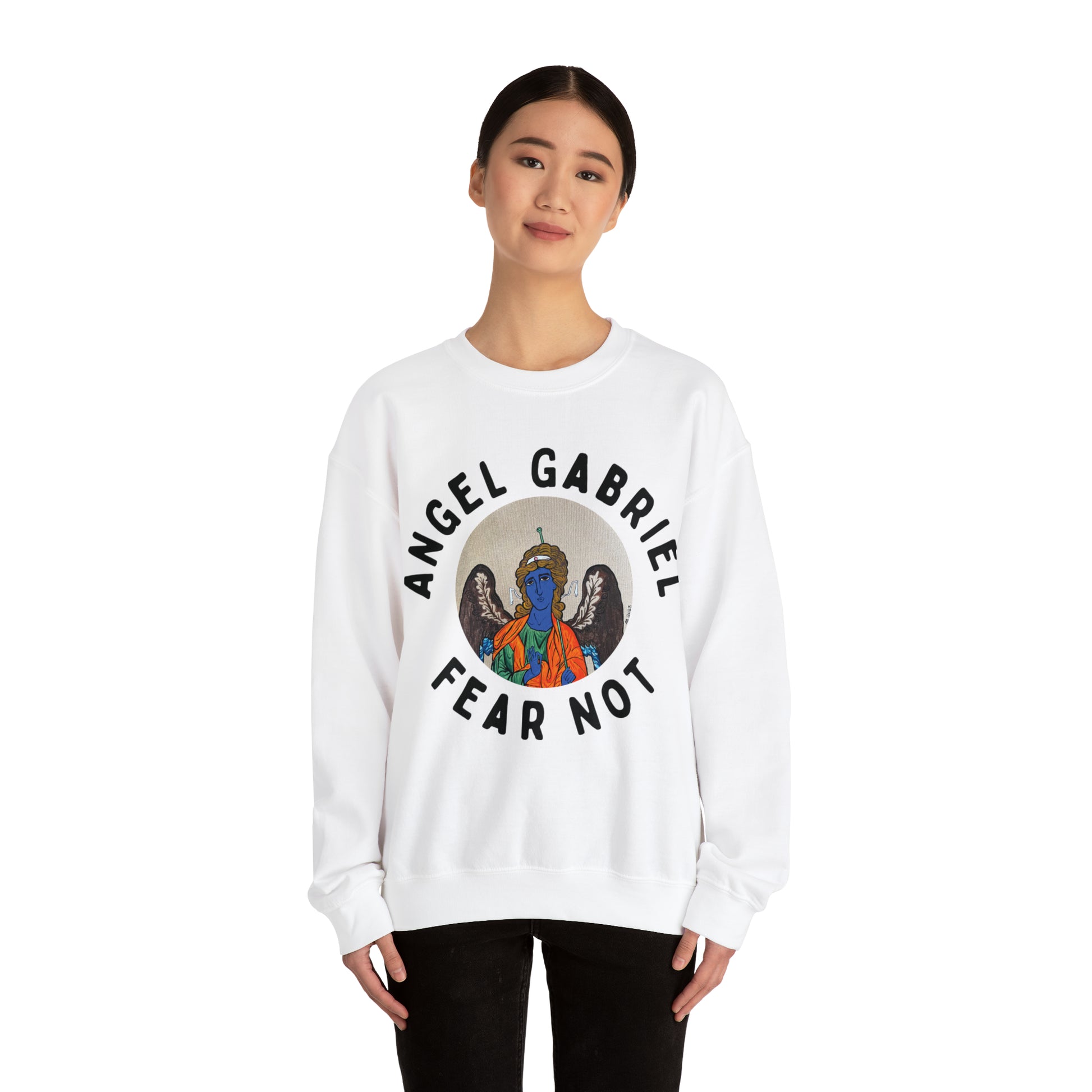 Angel Gabriel Crewneck Sweatshirt - Arjuna Rigby Art and Lifestyle Store