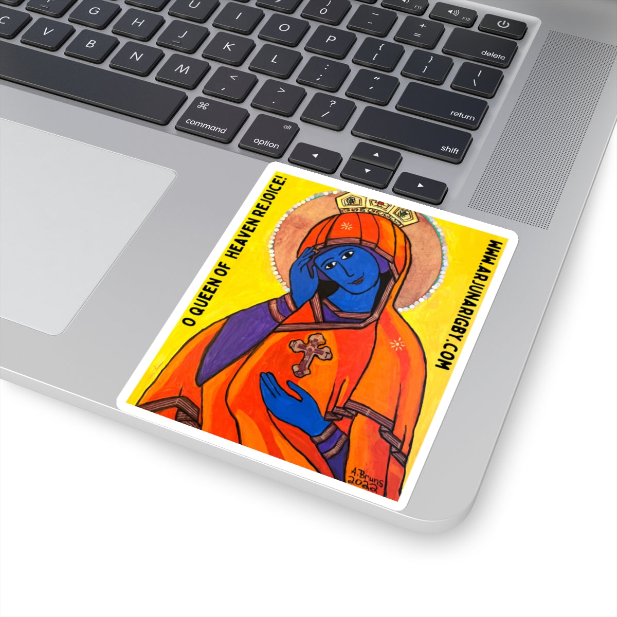 O Queen of Heaven Rejoice! Sticker - Arjuna Rigby Art and Lifestyle Store