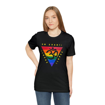 Rainbow Triangle OM T-Shirt - Arjuna Rigby Art and Lifestyle Store