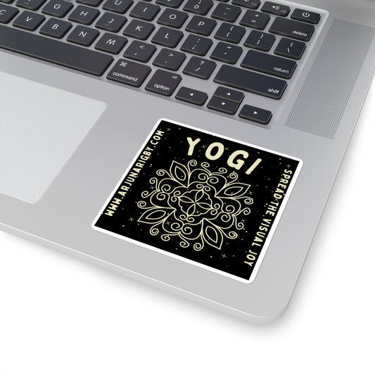 Yogi Sticker (Black) - Arjuna Rigby Art and Lifestyle Store