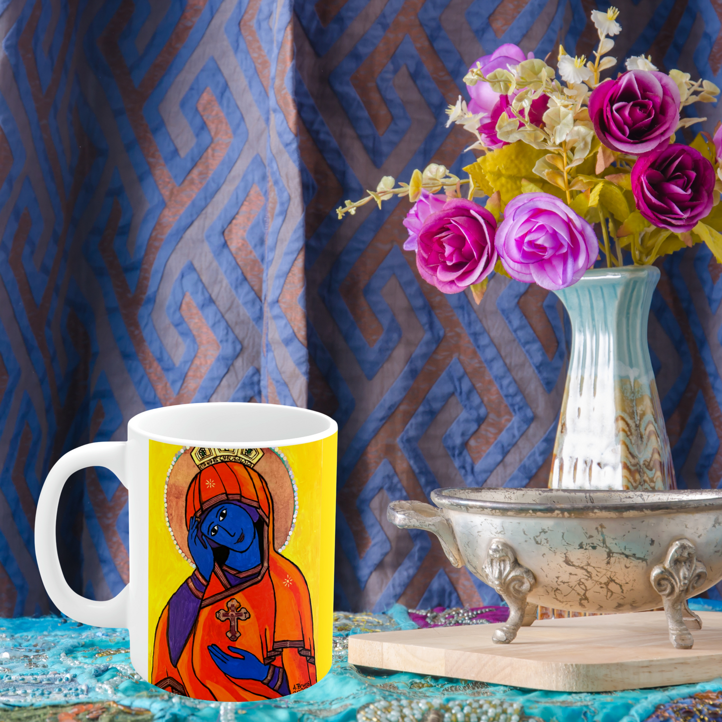 O Queen of Heaven Rejoice! - Mug - Arjuna Rigby Art and Lifestyle Store