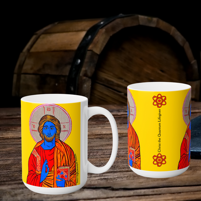 Christ the Quantum Lifegiver Jumbo Size Mug - Arjuna Rigby Art and Lifestyle Store