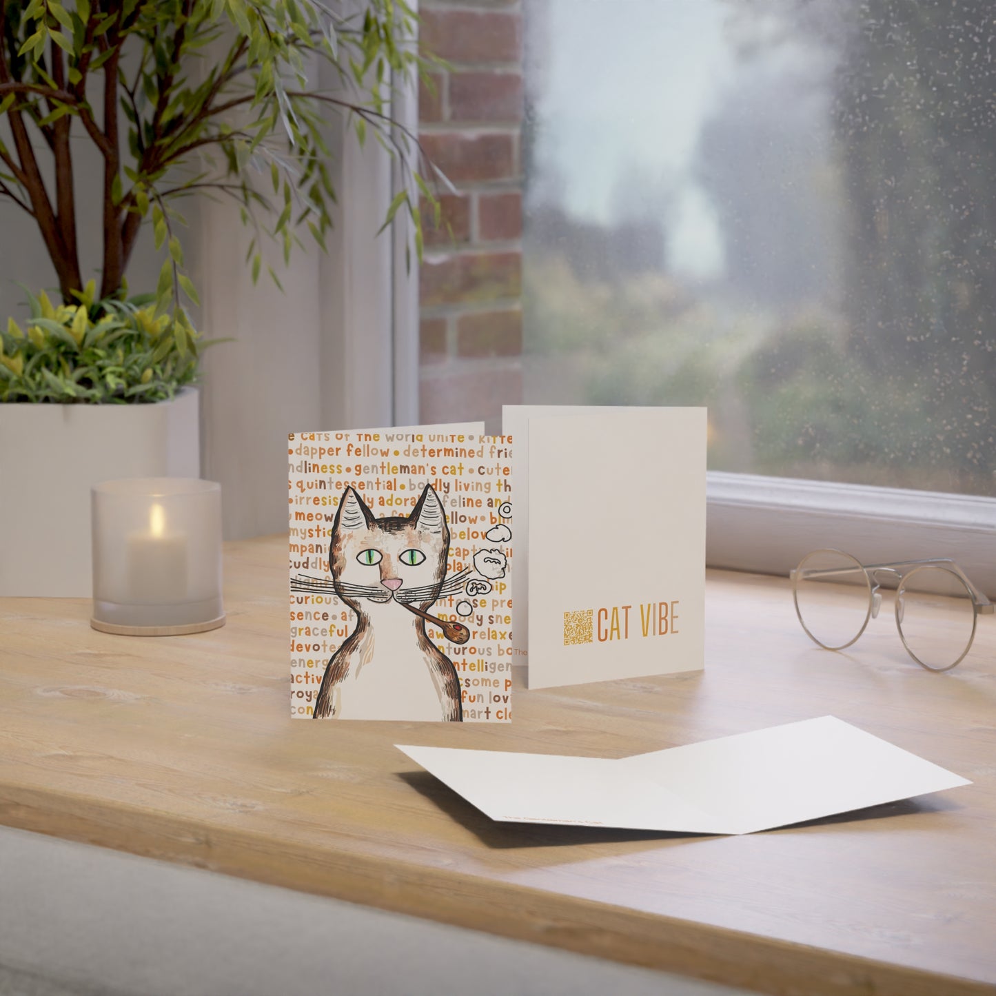 Gentleman's Cat Greeting Card