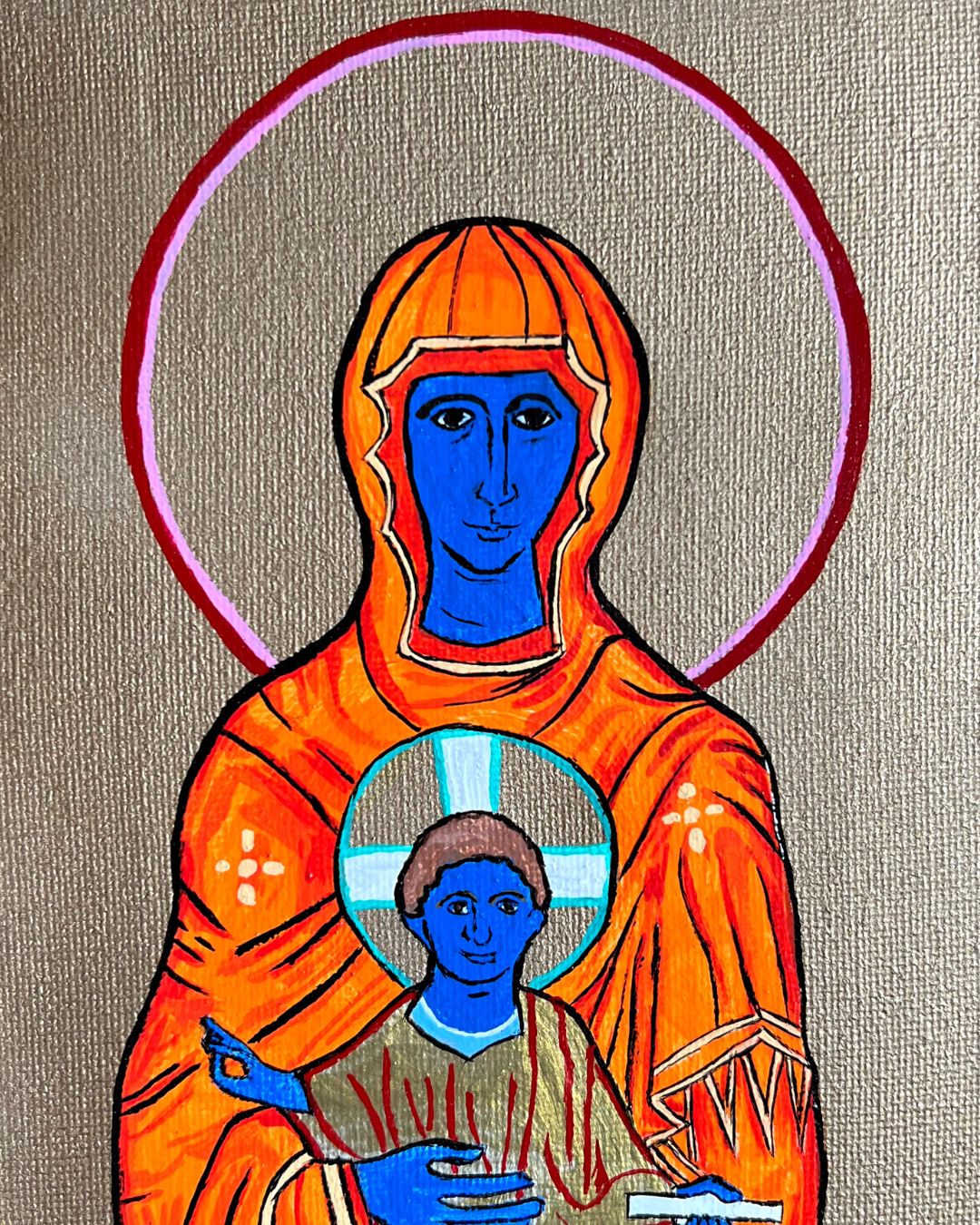 Christ and Theotokos - Arjuna Rigby Art and Lifestyle Store