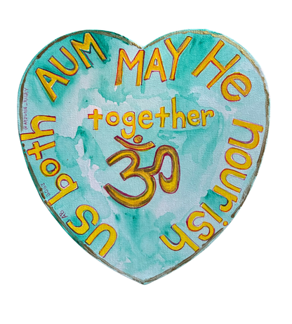 Shanti Prayer Heart Painting - Arjuna Rigby Art and Lifestyle Store