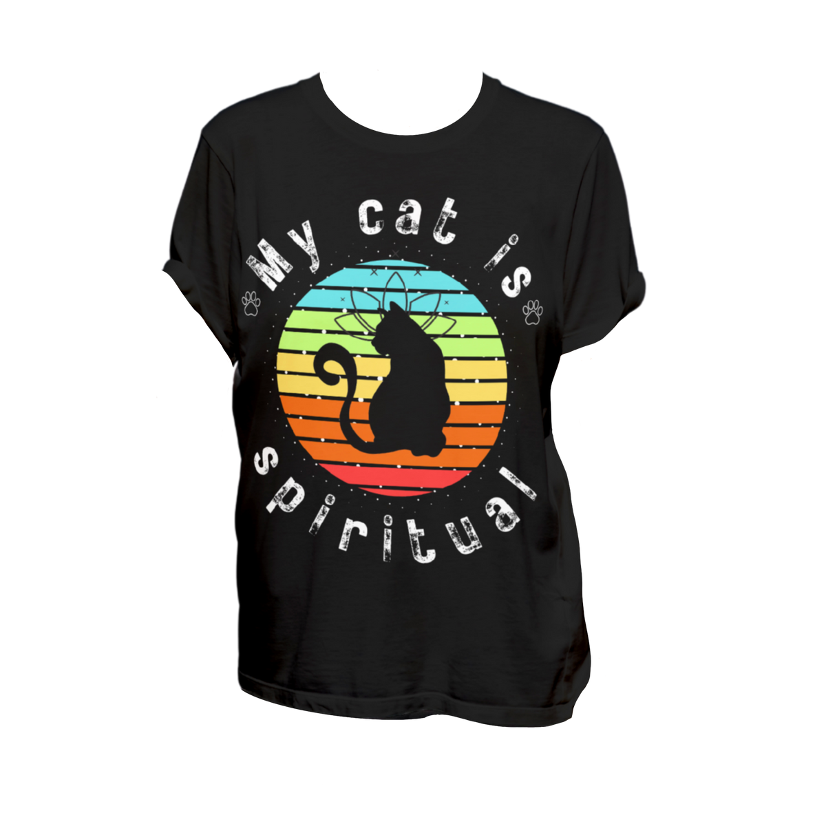 My Cat is Spiritual T-Shirt - Arjuna Rigby Art and Lifestyle Store