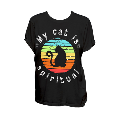 My Cat is Spiritual T-Shirt - Arjuna Rigby Art and Lifestyle Store