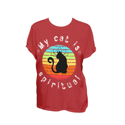 My Cat is Spiritual T-Shirt - Arjuna Rigby Art and Lifestyle Store