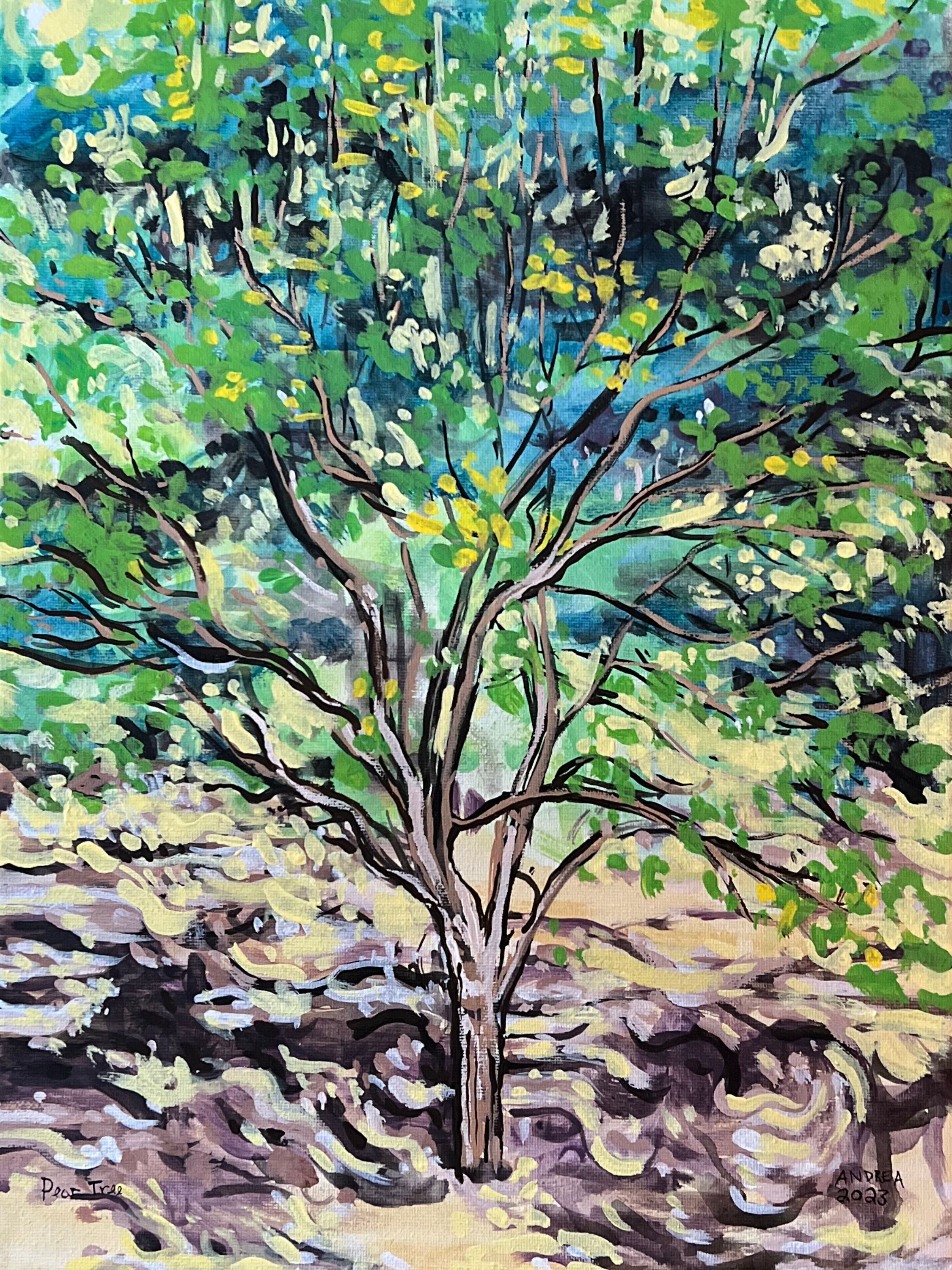 The Pear Tree in Spring - Arjuna Rigby Art and Lifestyle Store