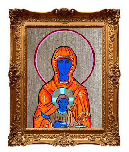Christ and Theotokos - Arjuna Rigby Art and Lifestyle Store