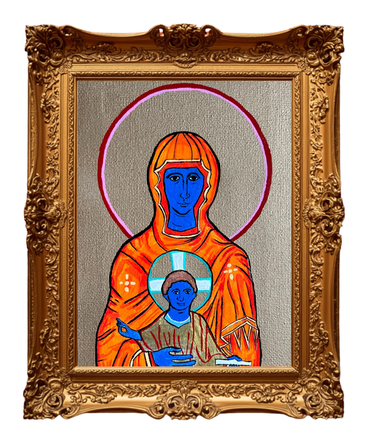 Christ and Theotokos - Arjuna Rigby Art and Lifestyle Store