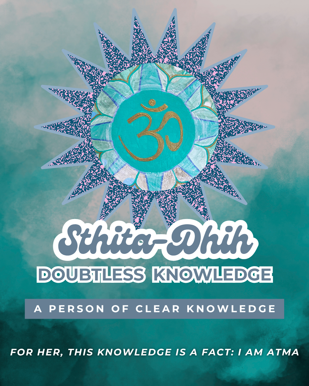 Gold & Turquoise Reiki Sunburst Om - Arjuna Rigby Art and Lifestyle Store