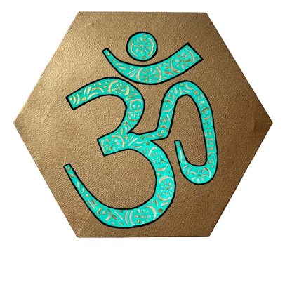 Turquoise & Gold Om