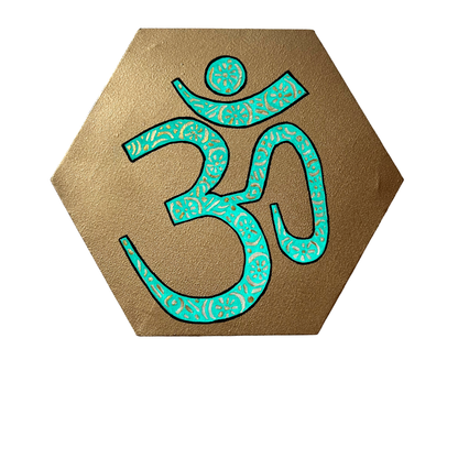 Turquoise & Gold Om