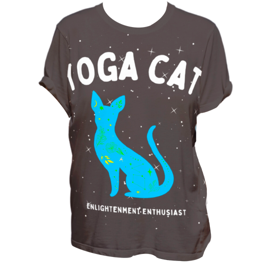 Yoga Cat T-Shirt - Arjuna Rigby Art and Lifestyle Store