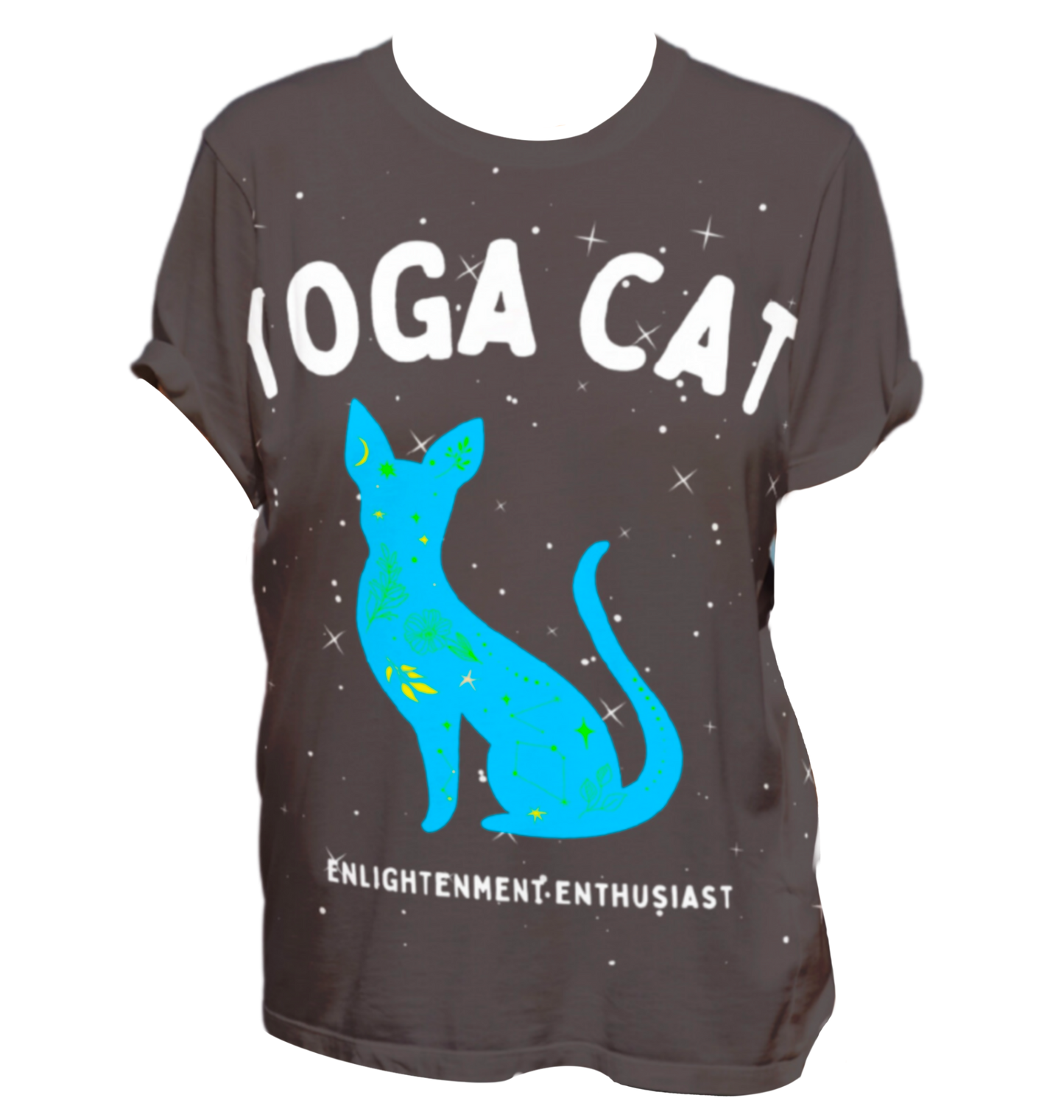 Yoga Cat T-Shirt - Arjuna Rigby Art and Lifestyle Store