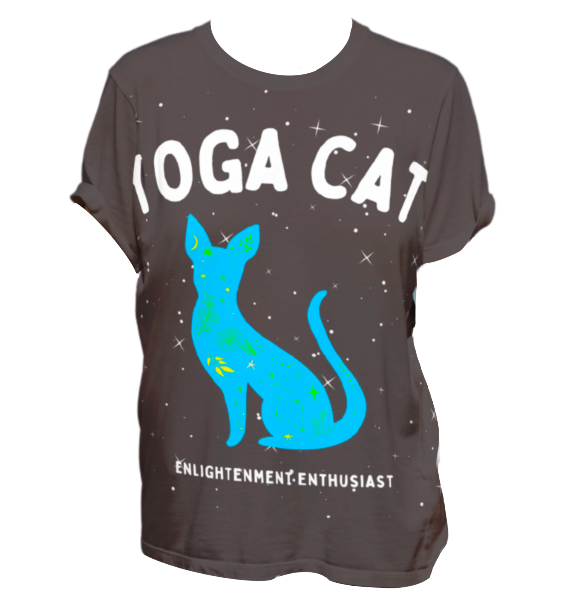 Yoga Cat T-Shirt - Arjuna Rigby Art and Lifestyle Store