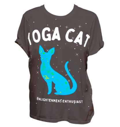 Yoga Cat T-Shirt - Arjuna Rigby Art and Lifestyle Store