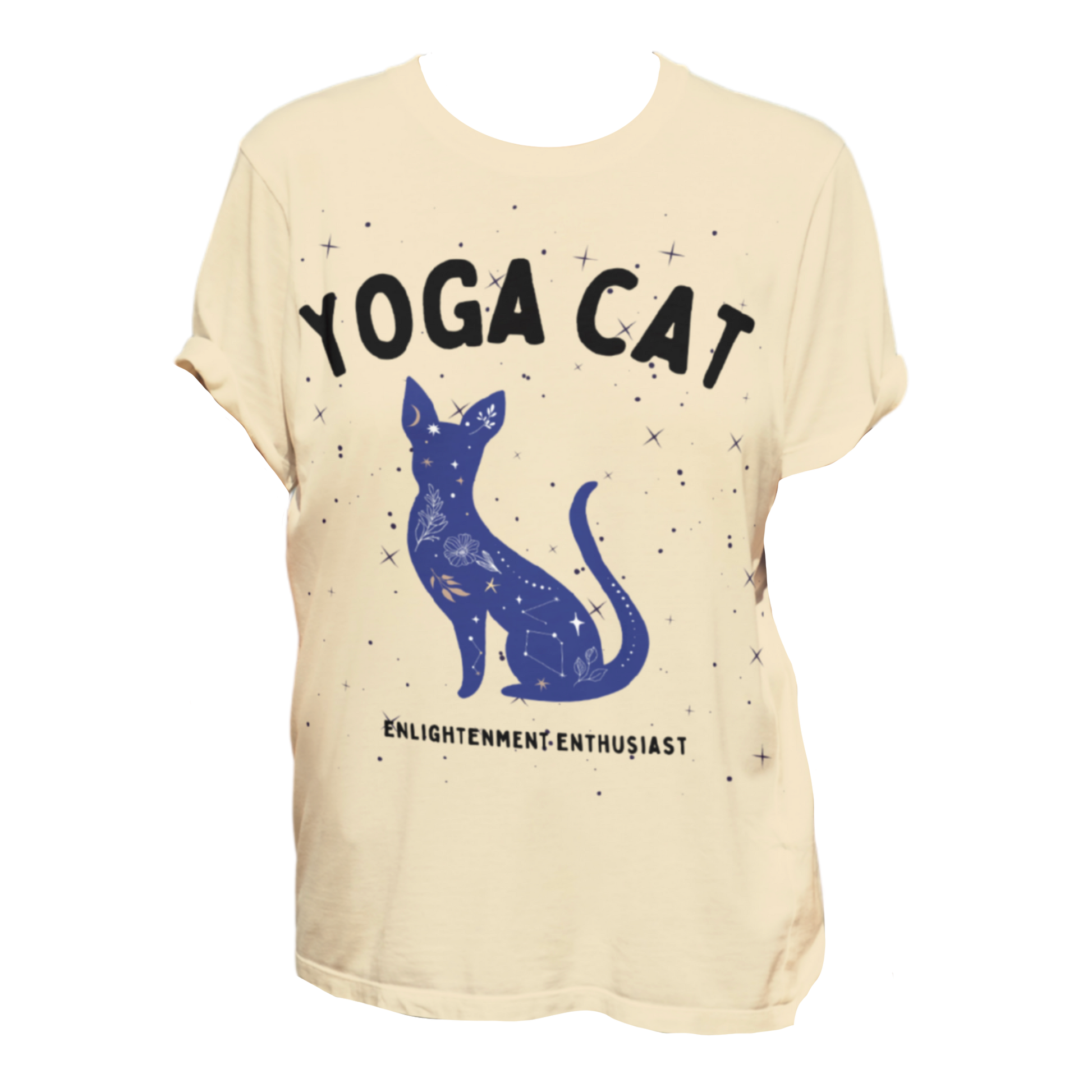 Yoga Cat T-Shirt - Arjuna Rigby Art and Lifestyle Store