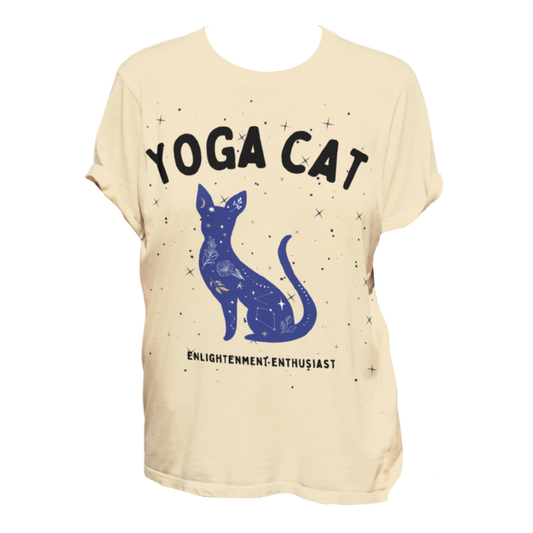Yoga Cat T-Shirt - Arjuna Rigby Art and Lifestyle Store