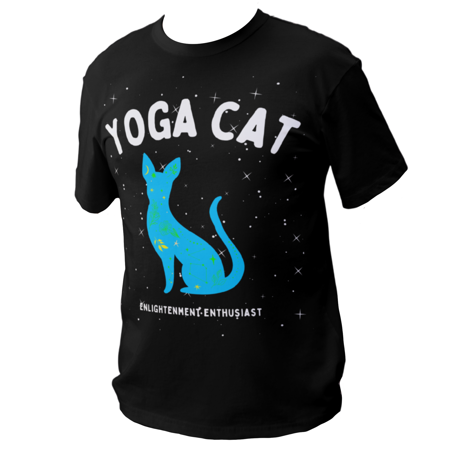 Yoga Cat T-Shirt - Arjuna Rigby Art and Lifestyle Store