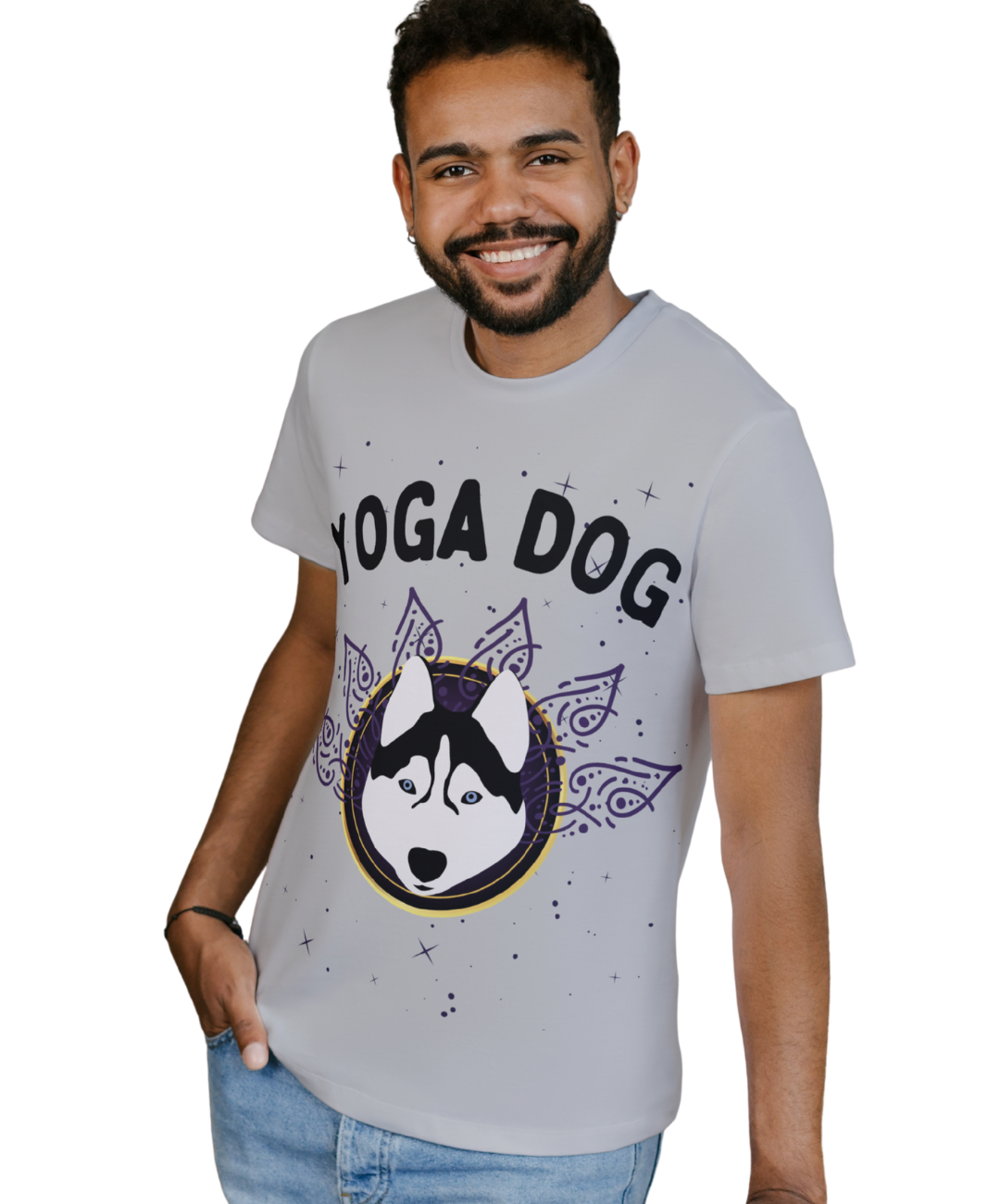 Yoga Dog T-Shirt - Arjuna Rigby Art and Lifestyle Store