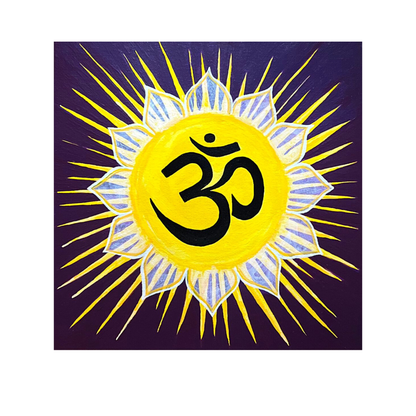 Purple Sunburst OM 12 x 12 inch painting