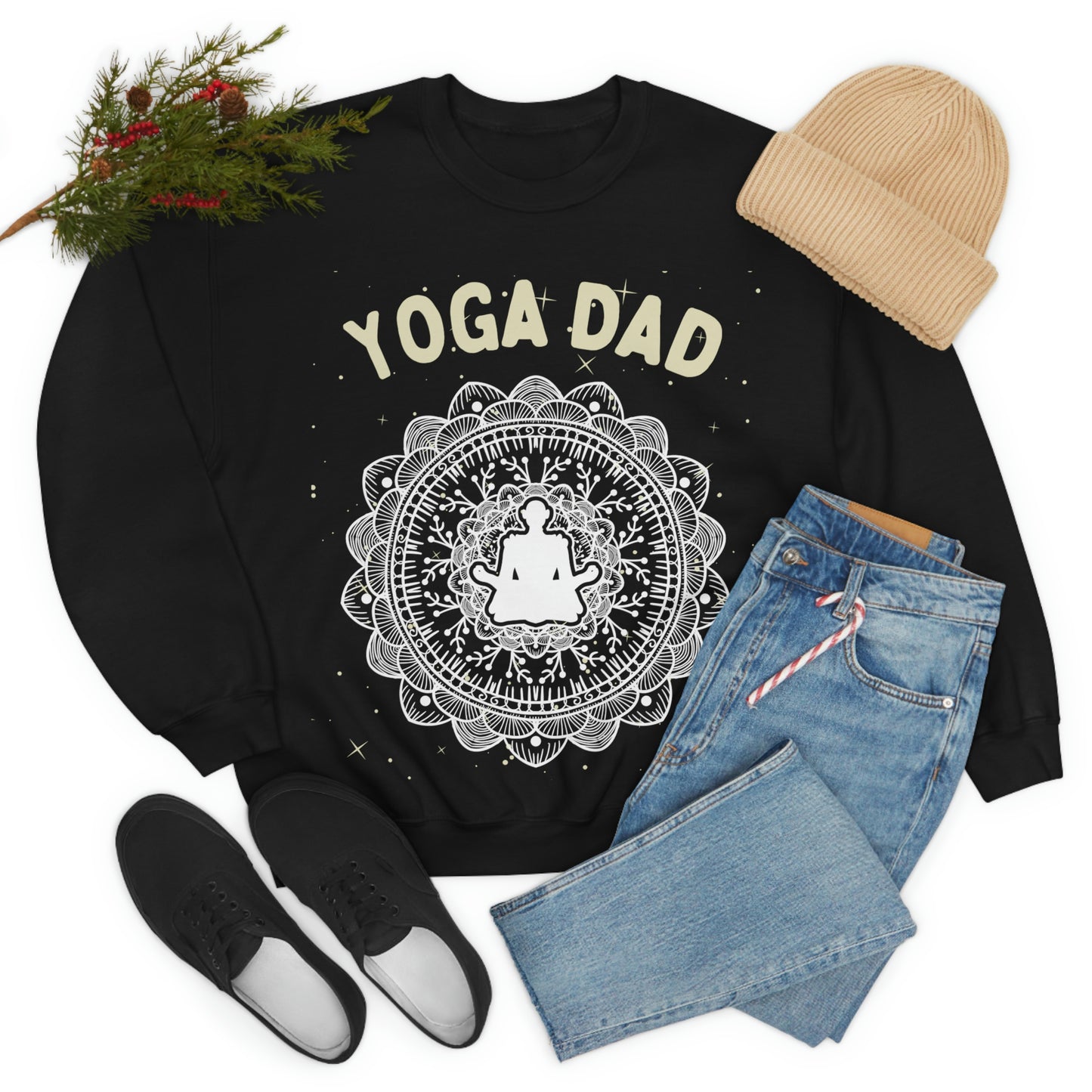 Yoga Dad Crewneck Sweatshirt - Arjuna Rigby Art and Lifestyle Store