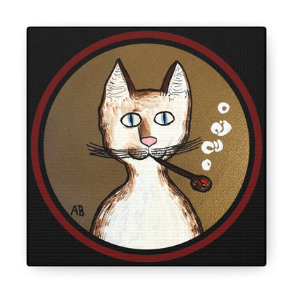 Gentleman's Cat - Canvas Box-Print - Arjuna Rigby Art and Lifestyle Store