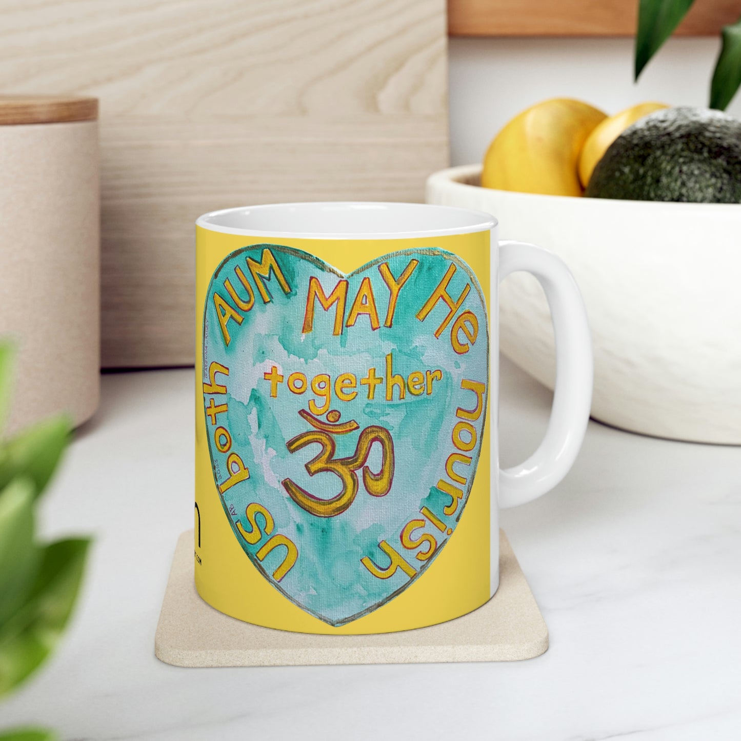 AUM May He Nourish Us Both Together - Mug - Arjuna Rigby Art and Lifestyle Store