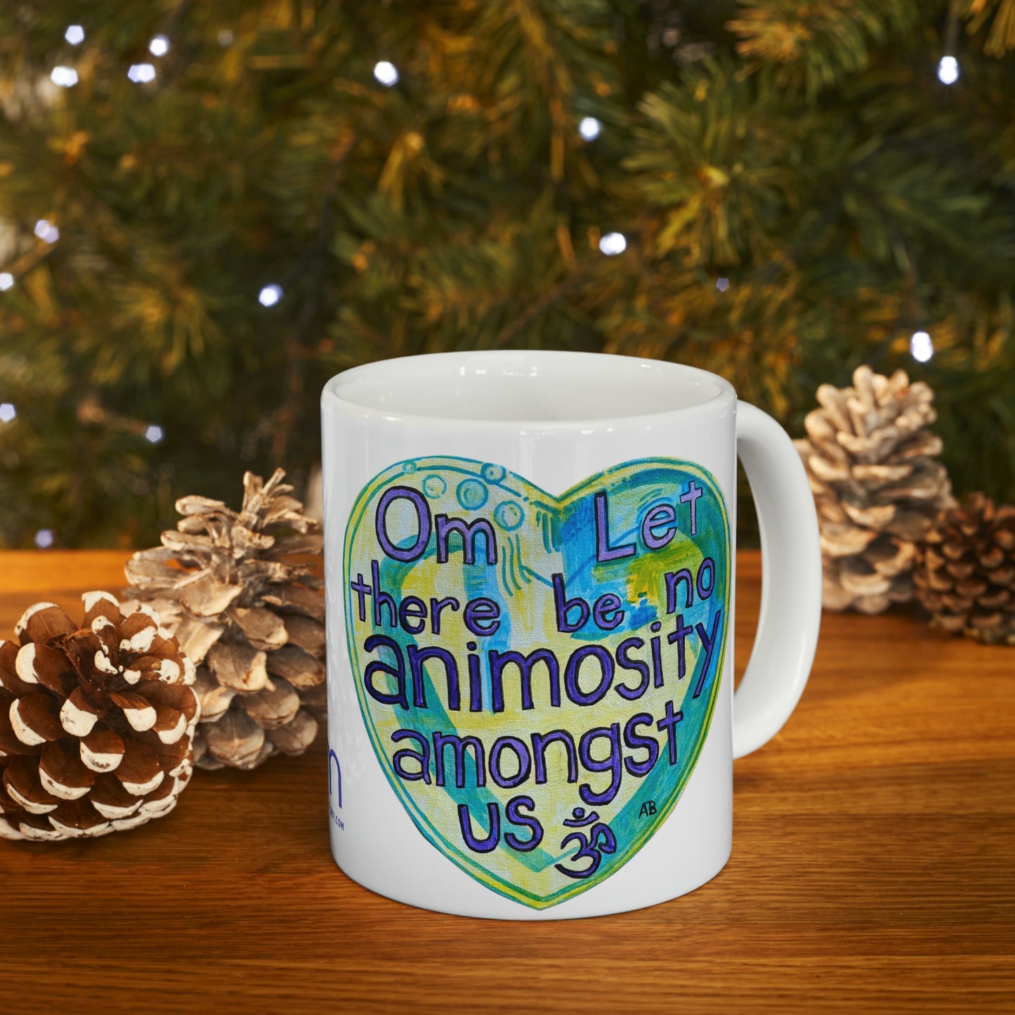 Om Let There Be No Animosity Amongst Us - Mug - Arjuna Rigby Art and Lifestyle Store