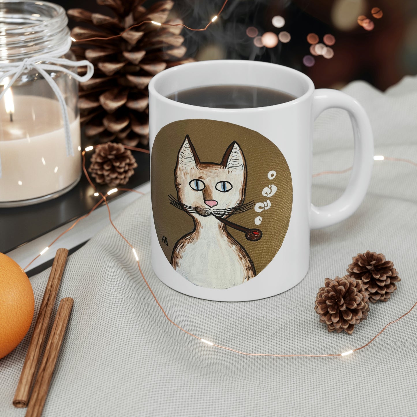 Gentleman's Cat - Mug - Arjuna Rigby Art and Lifestyle Store