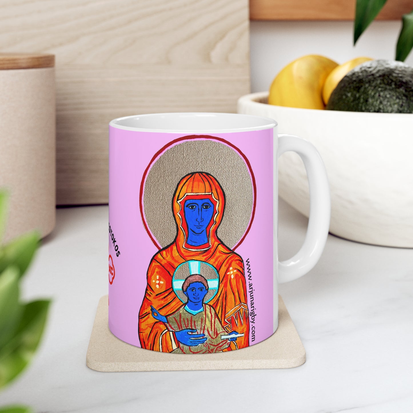 Christ and Theotokos - Mug - Arjuna Rigby Art and Lifestyle Store