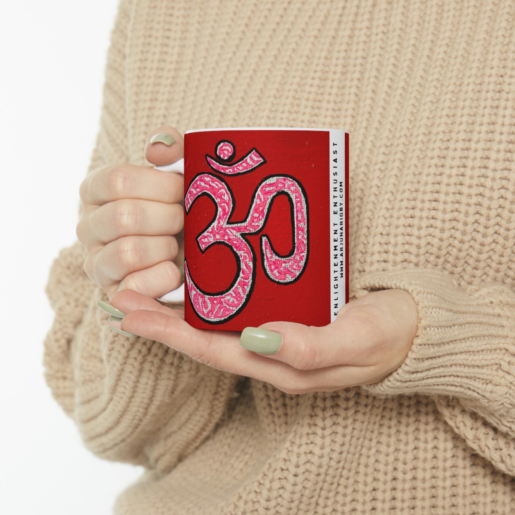 Pink & Silver OM - Mug - Arjuna Rigby Art and Lifestyle Store