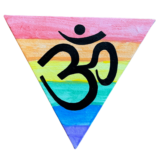 Pastel Rainbow Triangle OM - Arjuna Rigby Art and Lifestyle Store
