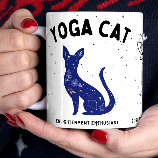 Yoga Cat Mug - Arjuna Rigby Art and Lifestyle Store