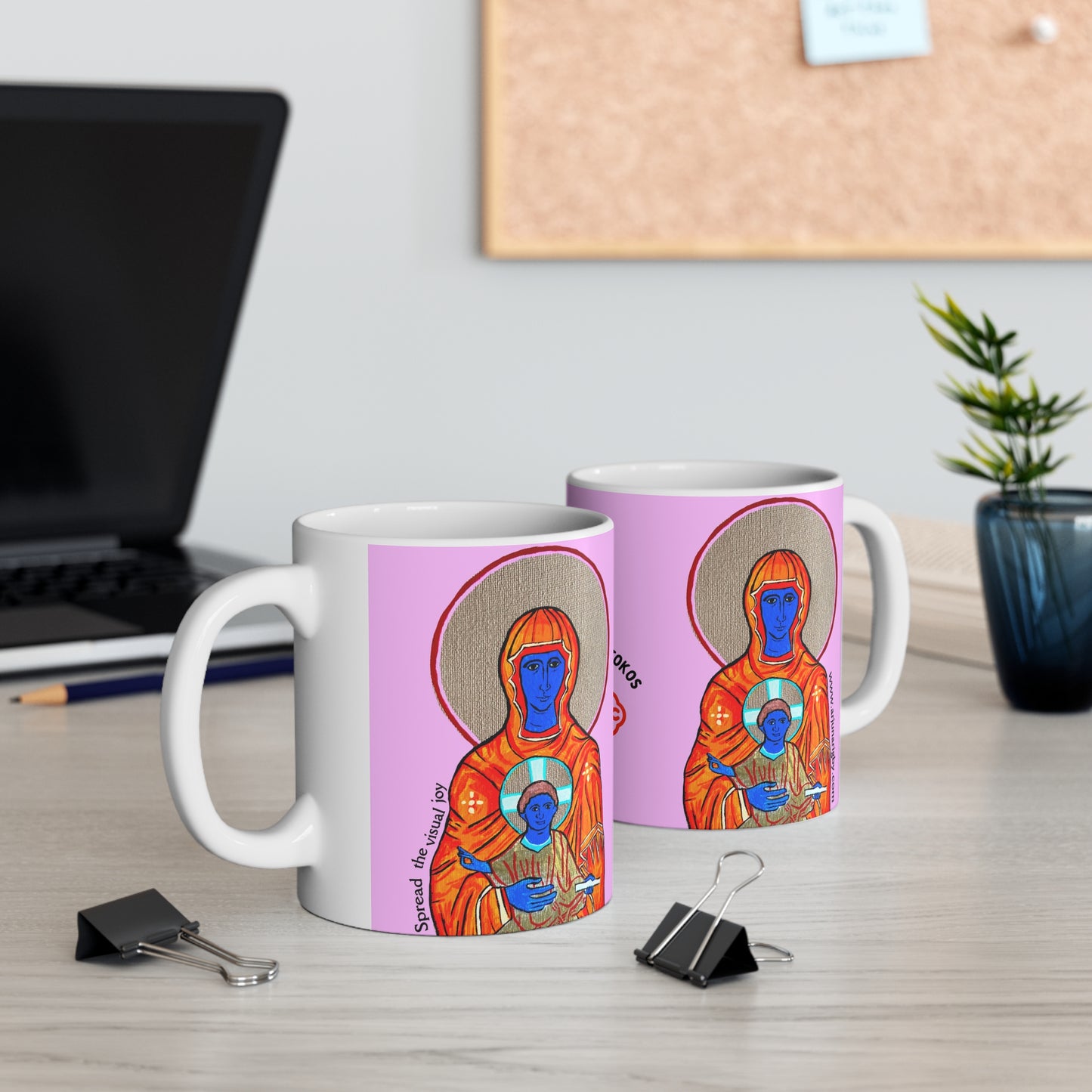 Christ and Theotokos - Mug - Arjuna Rigby Art and Lifestyle Store