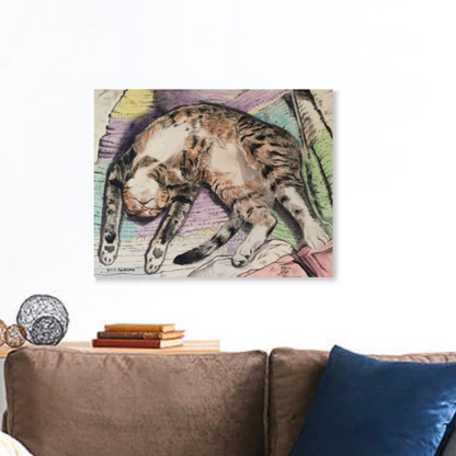 Kitty Savasana - Original Acrylic Painting - Arjuna Rigby Art and Lifestyle Store