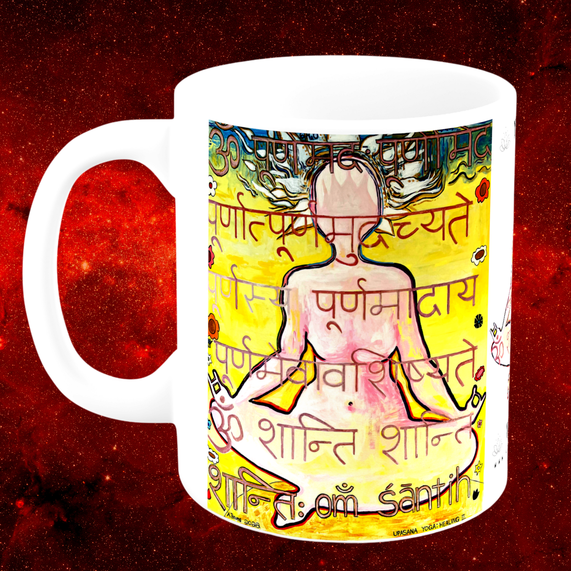 Upasana Yoga Mug - Arjuna Rigby Art and Lifestyle Store