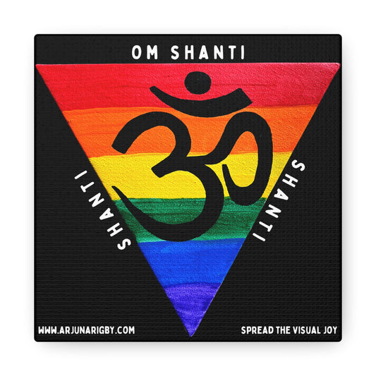 Rainbow Triangle OM Canvas Box-Print - Arjuna Rigby Art and Lifestyle Store