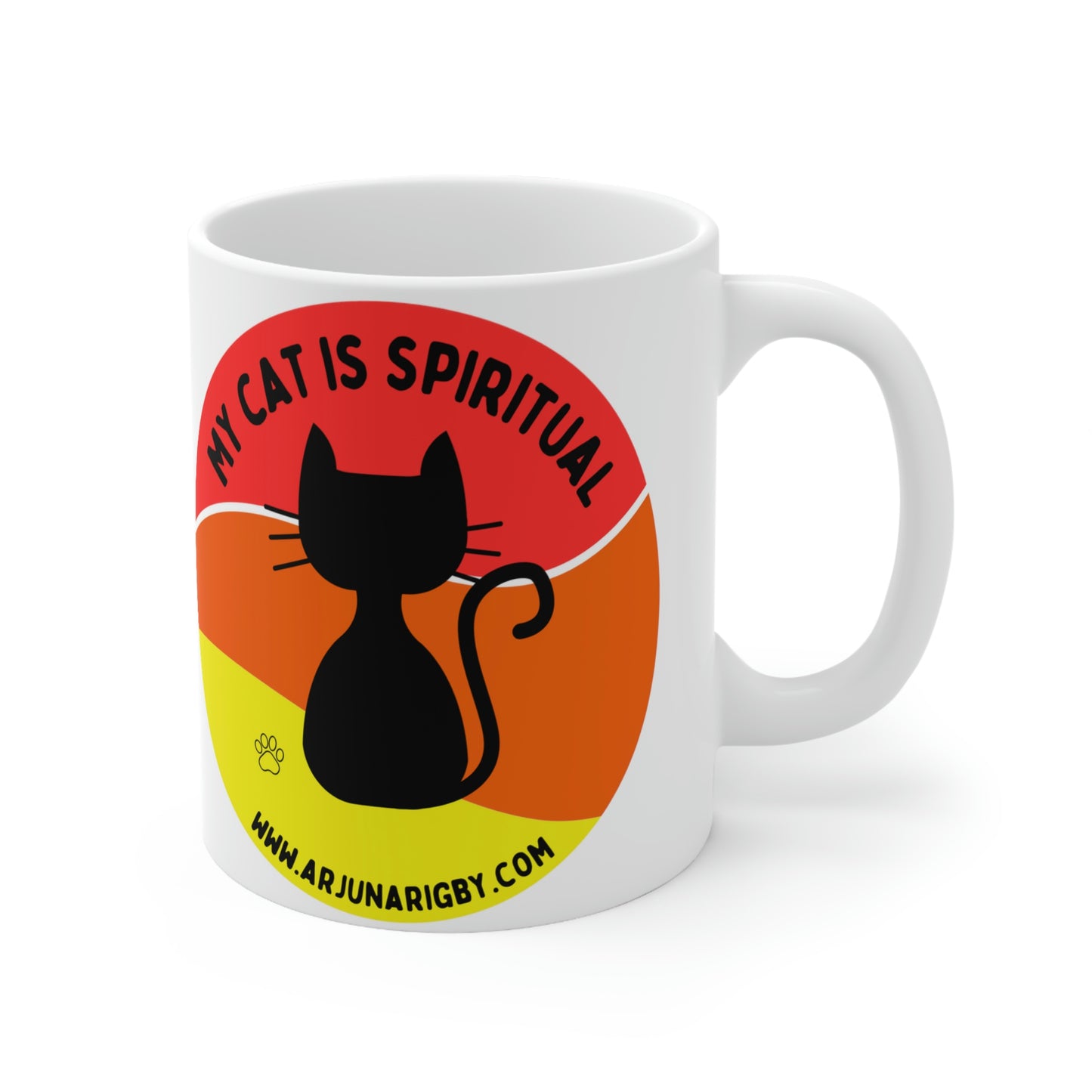 My Cat is Spiritual - Mug - Arjuna Rigby Art and Lifestyle Store