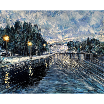 Norway Winter Scene - Arjuna Rigby Art and Lifestyle Store