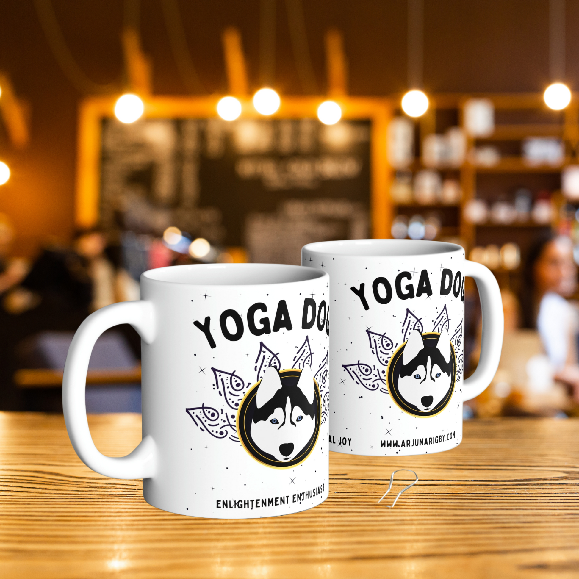 Yoga Dog Mug - Arjuna Rigby Art and Lifestyle Store