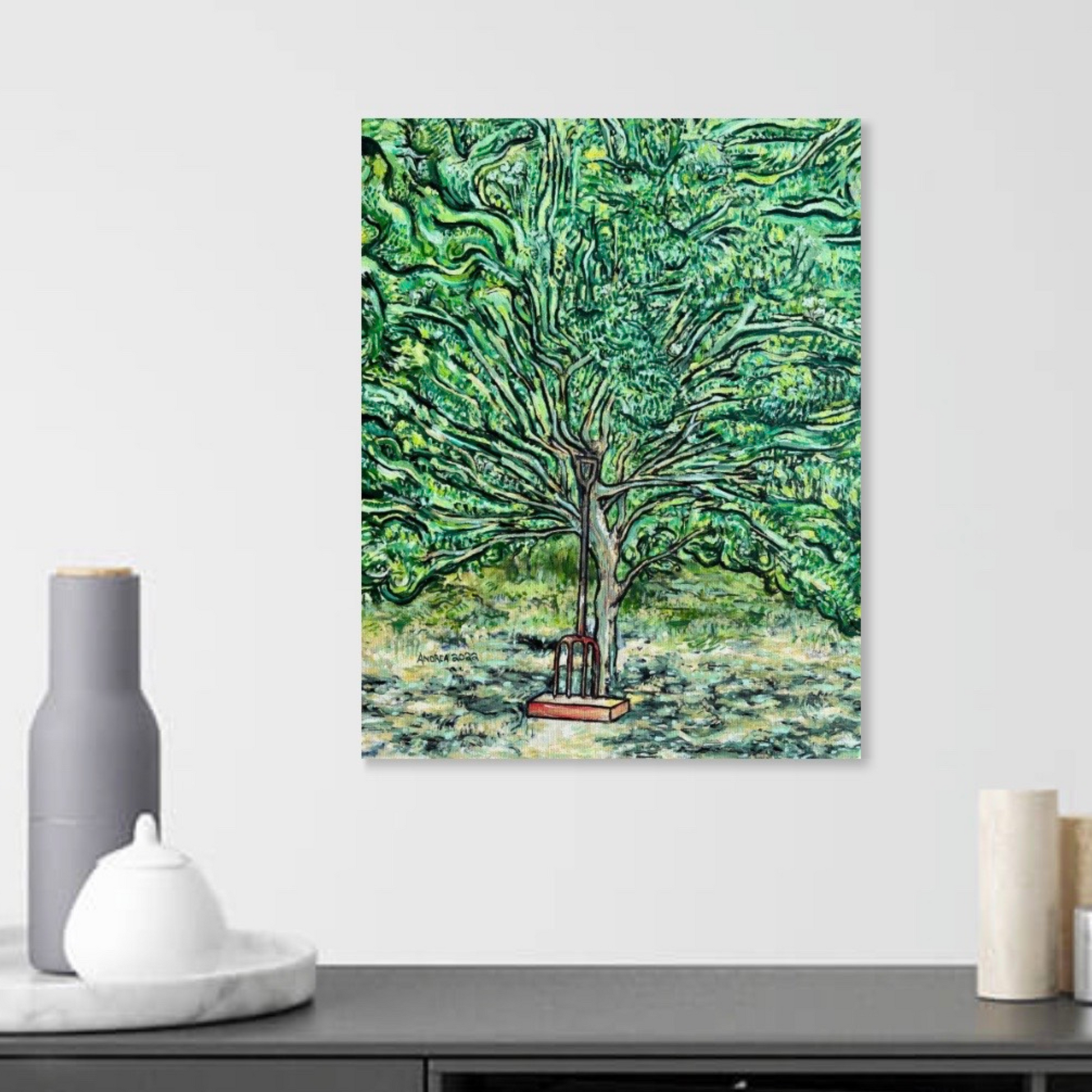 The Pear Tree - Original Painting - Arjuna Rigby Art and Lifestyle Store