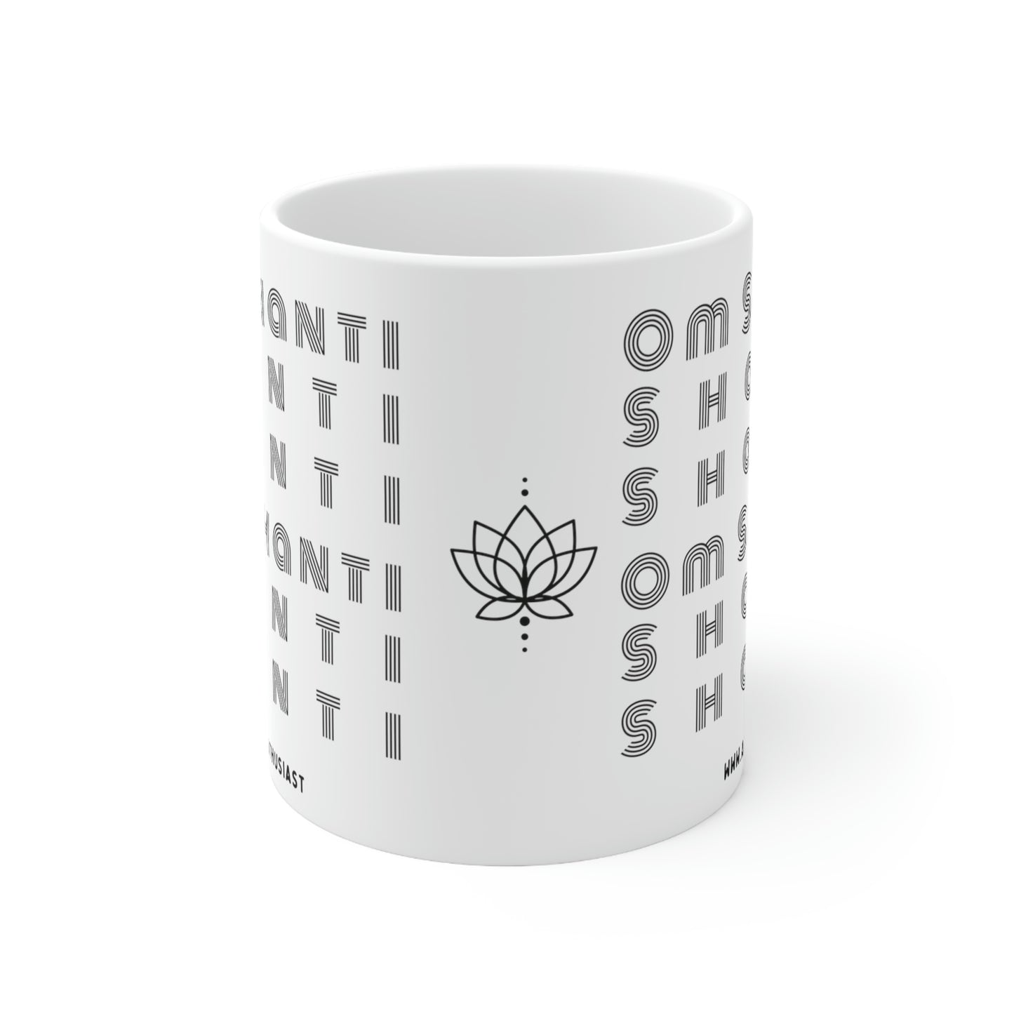 Om Shanti Shanti Shanti - Mug - Arjuna Rigby Art and Lifestyle Store