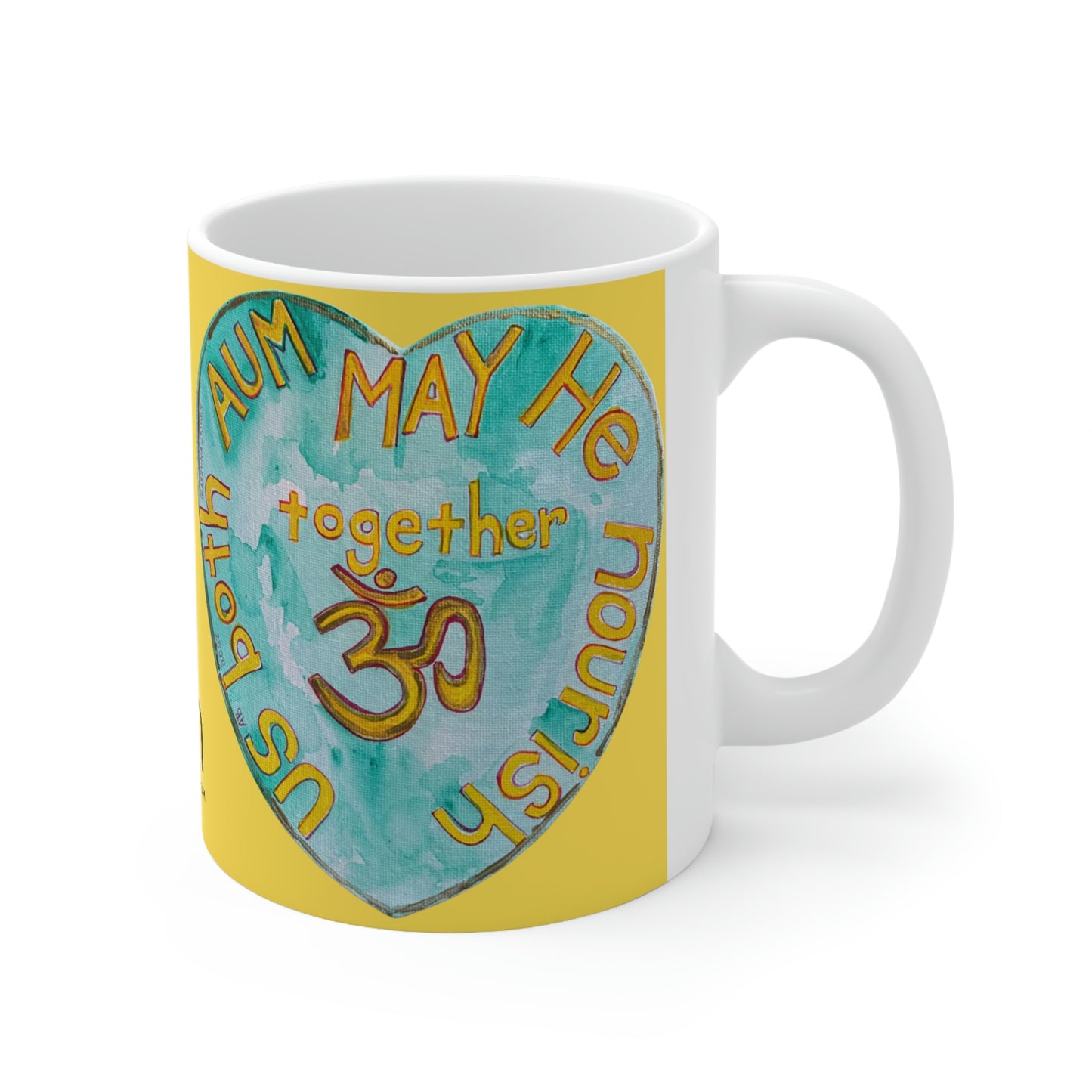 AUM May He Nourish Us Both Together - Mug - Arjuna Rigby Art and Lifestyle Store